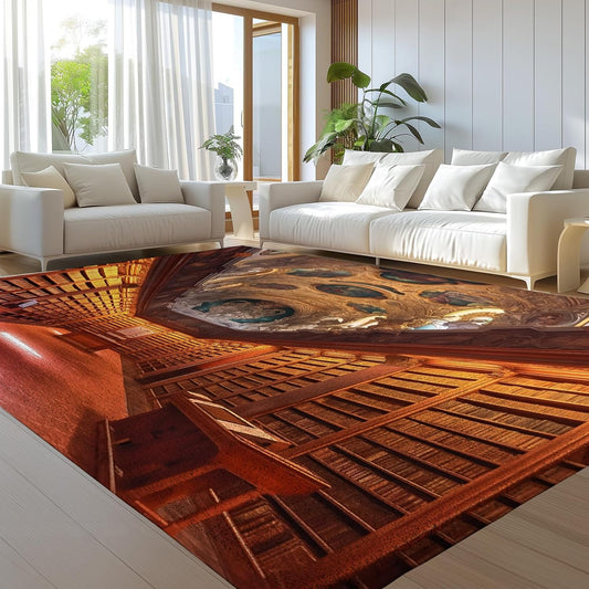 Rugs Living Room Bedroom – Fluffy Shaggy Light Luxury, Library Area Rugs Non-Slip – Modern Super Soft Low Pile Plush Carpet - Non Shedding Easy to Clean Rug