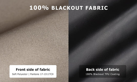 100% Blackout Door Curtain, No Tools No Drill Cordless Blinds for Windows, Thermal Insulated UV Protection Privacy Window Curtains for French Door Front Door(26''W x 68''H, Taupe, 1 Panel)
