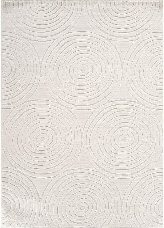 Micro Loop Area Rug Light Gray 8x10 Geometric Modern Luxury Circular Durable Soft Indoor Rugs for Living Dining Room Office Stain Resistant Non Shedding Casual Indoor Carpet 8 x 10