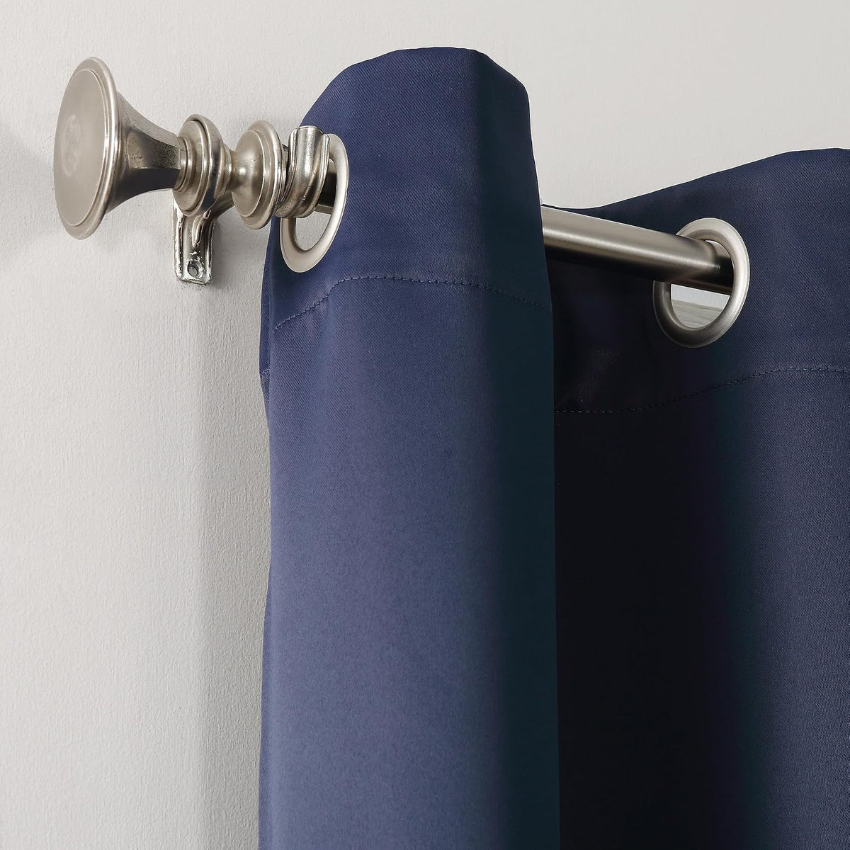 Energy Saving Blackout Grommet Curtain Panel, 84.00" x 40.00", Navy Blue