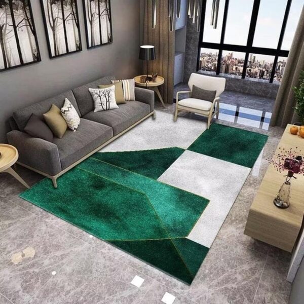 Light Luxury Carpets for Living Room Modern Home Decor Sofa Area Rug Large Green Floor Carpets Bedroom Lounge Foot Mat,Flannel 9,200x400cm 78 7x157in